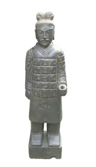 Krieger stehend mit rechter Hand nach oben, ca 175cm, antikisiert 